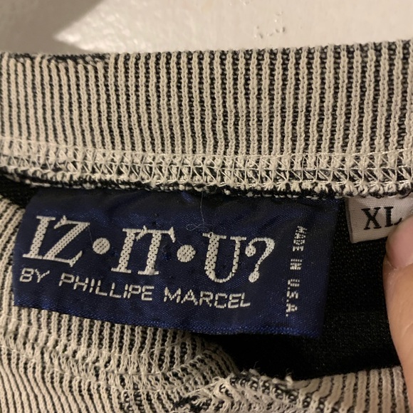 Vintage Phillipe Marcel IZ IT U? Woven Tee Sz XL - Picture 3 of 6